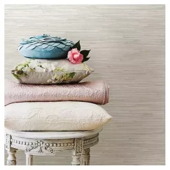 Cream Grassweave Peel and Stick Wallpaper