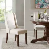 Cream Parson Dining Chairs, Set of 2