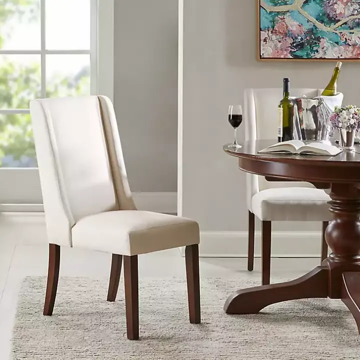 Cream Parson Dining Chairs, Set of 2