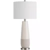 Cream Speckled Two Tone Table Lamp