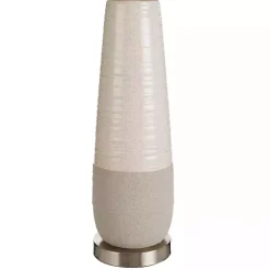 Cream Speckled Two Tone Table Lamp