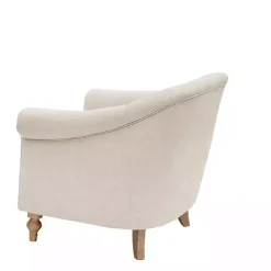 Cream Tufted Farmhouse Accent Chair