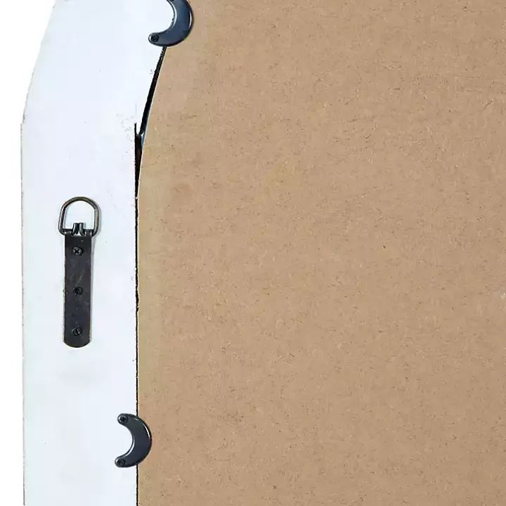 Cream Vintage Fir Wood Arch Framed Mirror