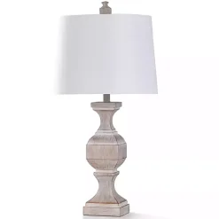 Cream Washed Stone Malta Table Lamp