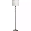 Crystal and Silver Metal Floor Lamp