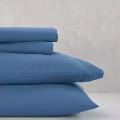 Dark Blue Microfiber 4-pc. King Sheet Set