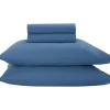 Dark Blue Microfiber 4-pc. Queen Sheet Set