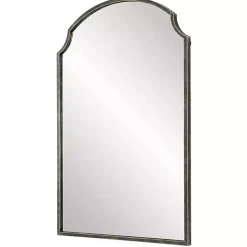 Dark Bronze Arched Scallop Edge Wall Mirror