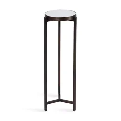 Dark Bronze Mirrored Tabletop Aguilar Drink Table