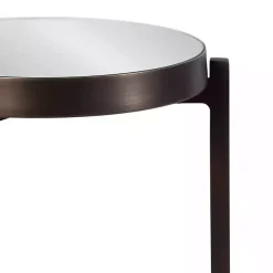 Dark Bronze Mirrored Tabletop Aguilar Drink Table