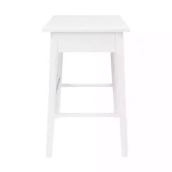 Dark Brown Wood 1-Drawer Midcentury Modern Desk