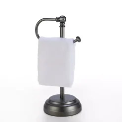 Dark Chrome Hook Countertop Towel Holder