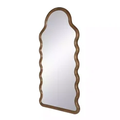 Dark Gold Arched Wavy Wall Mirror
