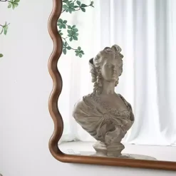 Dark Gold Arched Wavy Wall Mirror