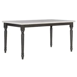Dark Gray & White Traditional Dining Table