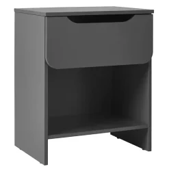 Dark Gray Stanley Single Drawer Nightstand