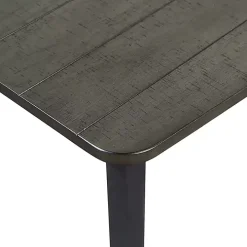 Dark Gray Wood and Metal Dining Table