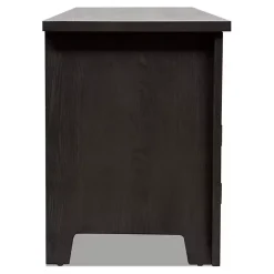 Dark Gray Wood 4-Door Media Cabinet
