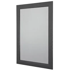 Dark Gray Wood Framed Beveled Edge Wall Mirror