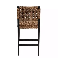Dark Mahogany Lattice Counter Stool