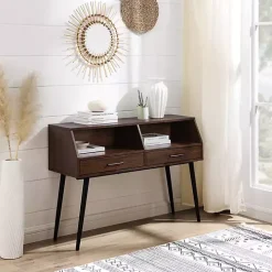 Dark Walnut 2-Drawer Henry Console Table