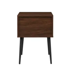 Dark Walnut Open Storage Accent Table