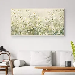 Daytime Daises Framed Canvas Art Print