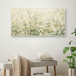 Daytime Daises Framed Canvas Art Print