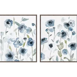 Deep in Blue I & II Canvas Art Prints, Set of 2