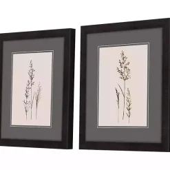 Delicate Stems Framed Art Prints, Set of 2