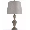 Distressed Gray and Cream Table Lamp