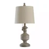 Distressed Gray Urn Resin Table Lamp