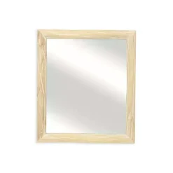 Distressed Natural Wood Rectangle Wall Mirror