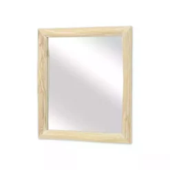 Distressed Natural Wood Rectangle Wall Mirror