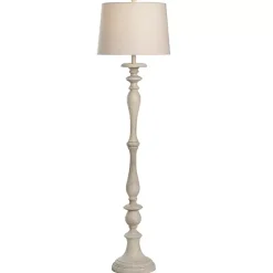 Distressed Taupe Finish Floor Lamp
