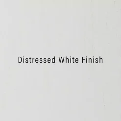 Distressed White Wood Accent Cabinet