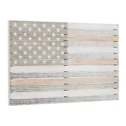 Distressed Wood American Flag Wall Plaque