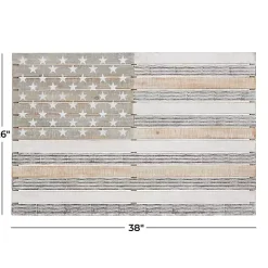 Distressed Wood American Flag Wall Plaque