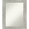 Dove Gray Washed Wood Framed Mirror