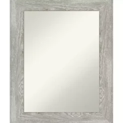 Dove Gray Washed Wood Framed Mirror