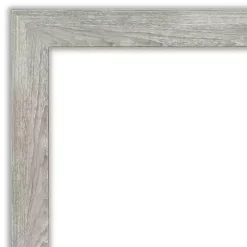 Dove Gray Washed Wood Framed Mirror