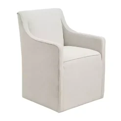 Elaine Cream Upholstered Skirted Dining Chair