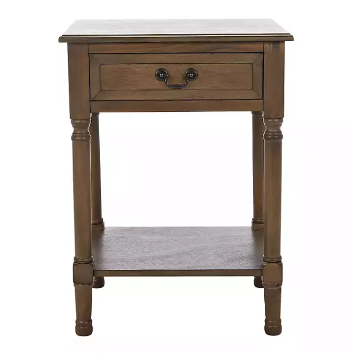 Emory Natural Single Drawer Accent Table