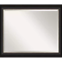 Espresso Bronze Frame Beveled Mirror