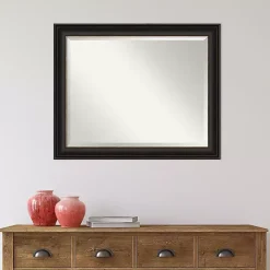 Espresso Bronze Frame Beveled Mirror