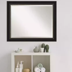 Espresso Bronze Frame Beveled Mirror