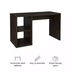 Espresso Cube Storage Wood Desk
