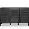 Espresso 3-Door Wood Cabinet
