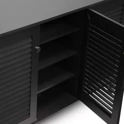 Espresso 3-Door Wood Cabinet