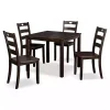 Espresso Wood Brooke 5-pc. Dining Furniture Set